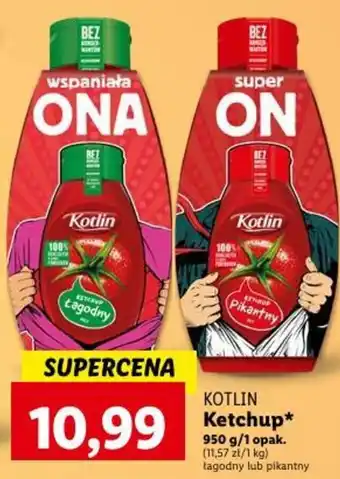 Lidl KOTLIN Ketchup 950 g oferta
