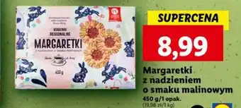 Lidl Margaretki z nadzieniem o smaku malinowym 450g oferta