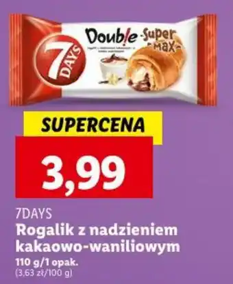 Lidl 7DAYS Rogalik z nadzieniem kakaowo waniliowym 110g oferta