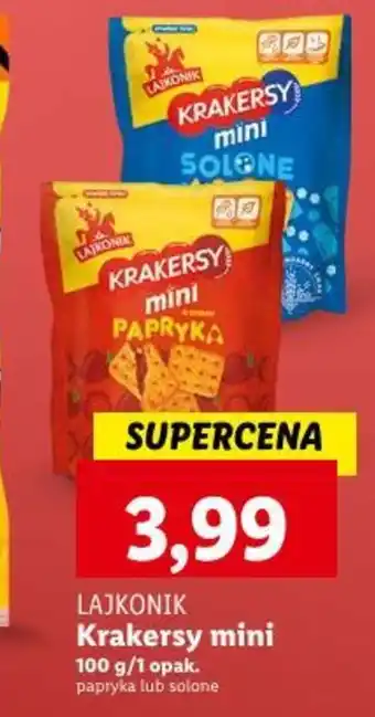 Lidl LAJKONIK Krakersy mini 100g oferta