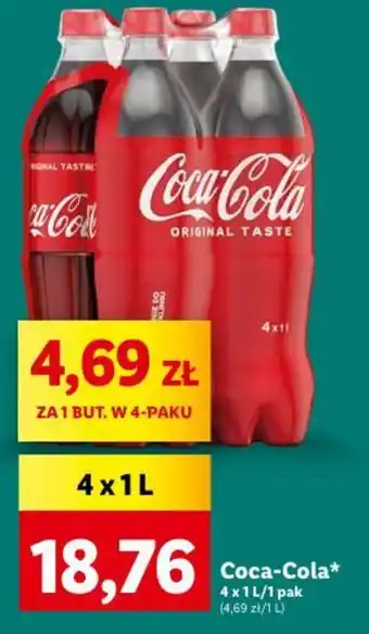 Lidl Coca Cola 4x1l oferta