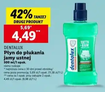 Lidl DENTALUX Płyn do płukania jamy ustnej 500ml oferta