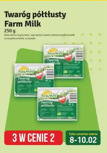Stokrotka Market Twaróg półtłusty Farm Milk 250 g oferta