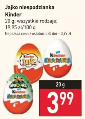 Stokrotka Market Jajko niespodzianka Kinder 20 g oferta