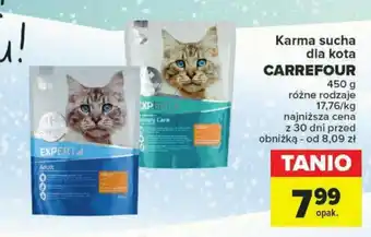 Carrefour Market Karma sucha dla kota CARREFOUR 450 g oferta