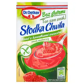 E.Leclerc Dr. Oetker Słodka Chwila Kisiel z kawałkami owoców bez glutenu smak malinowy 31,5 g oferta