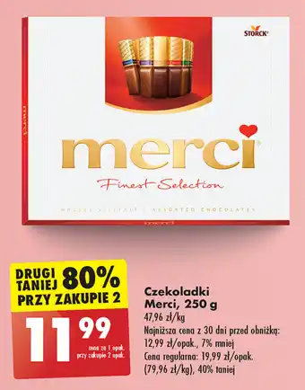 Biedronka Czekoladki Merci 250 g oferta