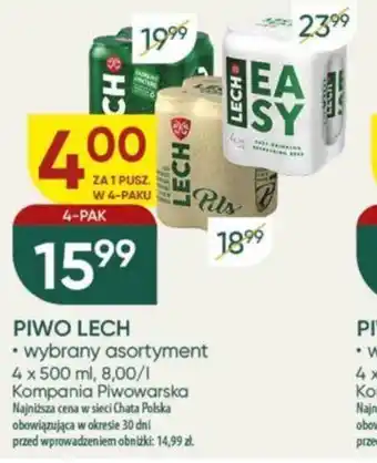 Chata Polska PIWO LECH 4 x 500 ml oferta