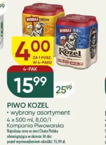 Chata Polska PIWO KOZEL 4 x 500 ml oferta