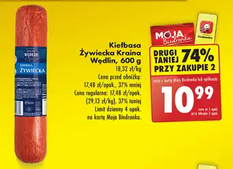 Biedronka Kiełbasa Żywiecka Kraina Wędlin 600 g oferta