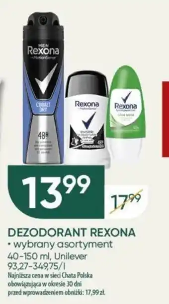 Chata Polska DEZODORANT REXONA 40-150 ml oferta
