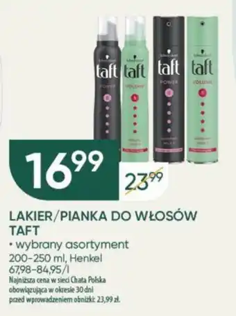 Chata Polska LAKIER/PIANKA DO WŁOSÓW TAFT 200-250 ml oferta