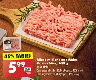 Biedronka Mięso mielone ze schabu Kraina Mięs 400 g oferta