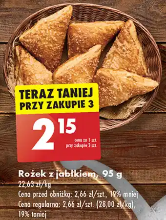 Biedronka Rożek z jabłkiem 95 g oferta