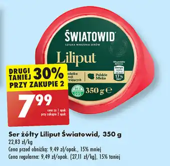 Biedronka Ser żółty Liliput Światowid 350 g oferta