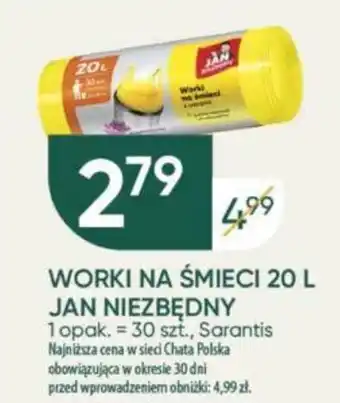 Chata Polska WORKI NA ŚMIECI 20 L JAN NIEZBĘDNY oferta