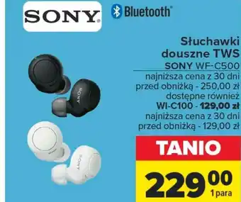 Carrefour Słuchawki bluetooth Sony oferta