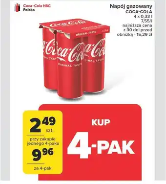 Carrefour Napój gazowany Coca-Cola oferta