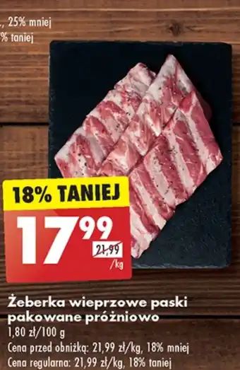 Biedronka Żeberka wieprzowe oferta
