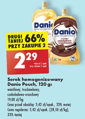 Biedronka Serek homogenizowany Danio Pouch 120 g oferta
