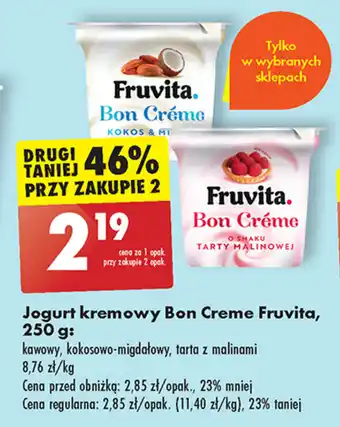 Biedronka Jogurt kremowy Bon Creme Fruvita 250 g oferta