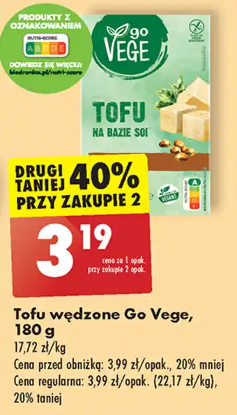 Biedronka Tofu wędzone Go Vege 180 g oferta