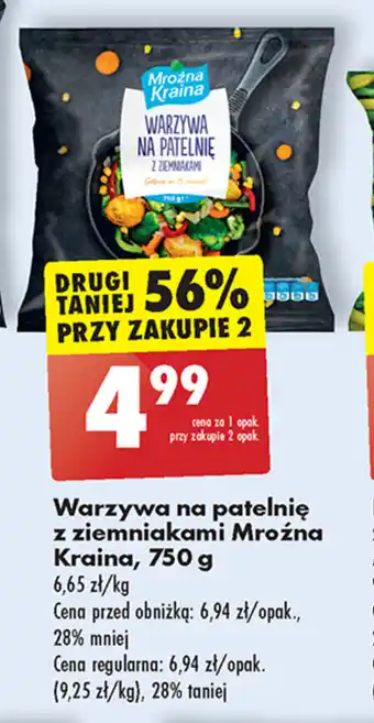 Biedronka Warzywa na patelnię z ziemniakami Mroźna Kraina 750 g oferta