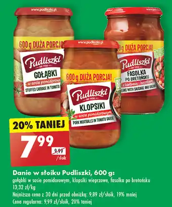 Biedronka Danie w słoiku Pudliszki 600 g oferta