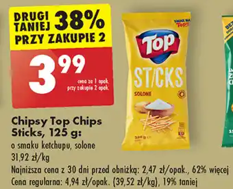 Biedronka Chipsy Top Chips Sticks 125 g oferta