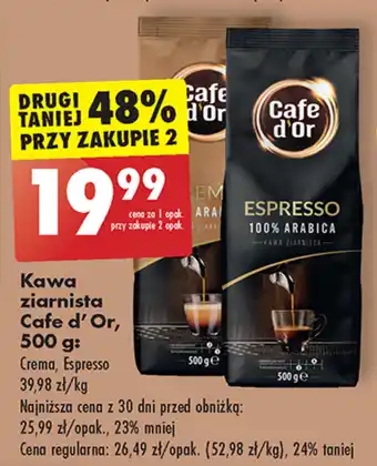 Biedronka Kawa ziarnista Cafe d'Or 500g oferta