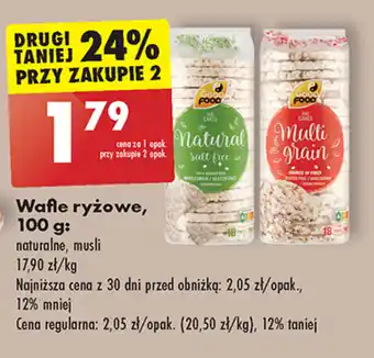 Biedronka Wafle ryżowe 100 g oferta
