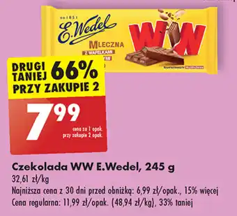 Biedronka Czekolada WW E.Wedel 245 g oferta