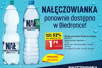 Biedronka Woda mineralna Nałęczowianka 1,5l oferta