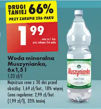 Biedronka Woda mineralna Muszynianka 1,5l oferta