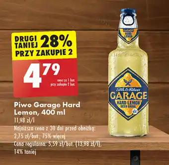 Biedronka Piwo Garage Hard Lemon, 400 ml oferta