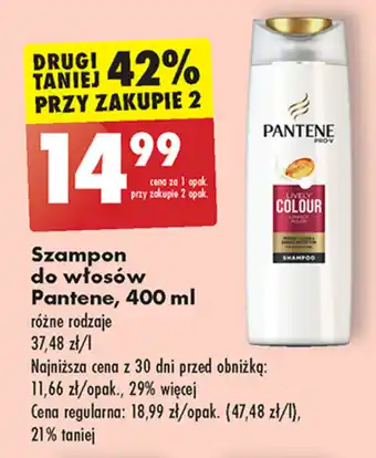Biedronka Szampon do włosów Pantene, 400 ml oferta