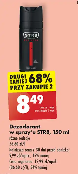 Biedronka Dezodorant w spray'u STR8, 150 ml oferta