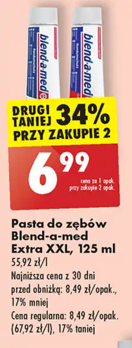 Biedronka Pasta do zębów Blend-a-med Extra XXL, 125 ml oferta