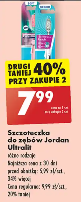 Biedronka Szczoteczka do zębów Jordan Ultralit oferta