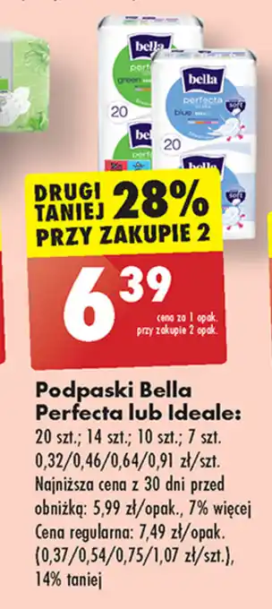 Biedronka Podpaski Bella Perfecta lub Ideale 7-20 szt. oferta