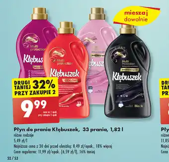 Biedronka Płyn do prania Kłębuszek, 33 prania, 1,82 l oferta