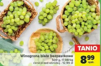 Carrefour Winogrona białe bezpestkowe 500 g oferta