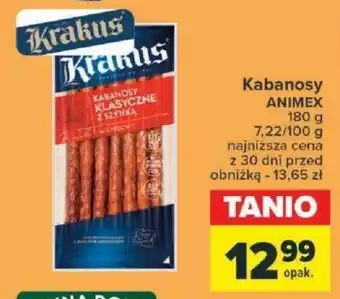 Carrefour Kabanosy ANIMEX 180 g oferta