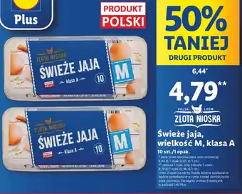 Lidl Świeże jaja wielkość M klasa A 10szt. oferta