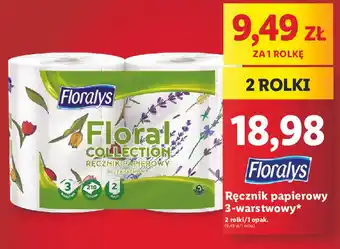 Lidl Floralys Ręcznik papierowy 3 warstwowy 2 rolki oferta