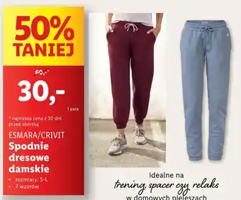 Lidl ESMARA/CRIVIT Spodnie dresowe damskie oferta