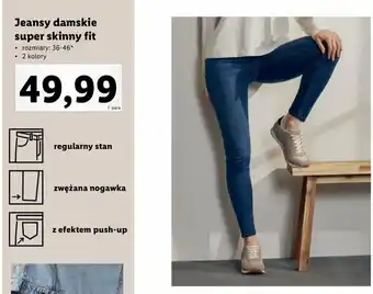 Lidl Jeansy damskie super skinny fit oferta