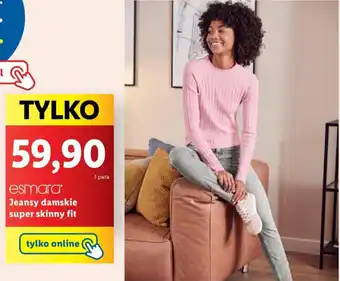 Lidl esmara Jeansy damskie super skinny fit oferta