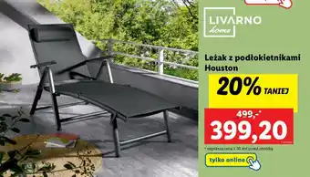 Lidl LIVARNO Leżak z podłokietnikami Houston oferta