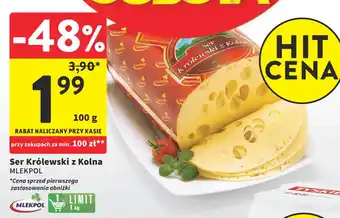 Intermarche Ser Królewski z Kolna MLEKPOL 100g oferta